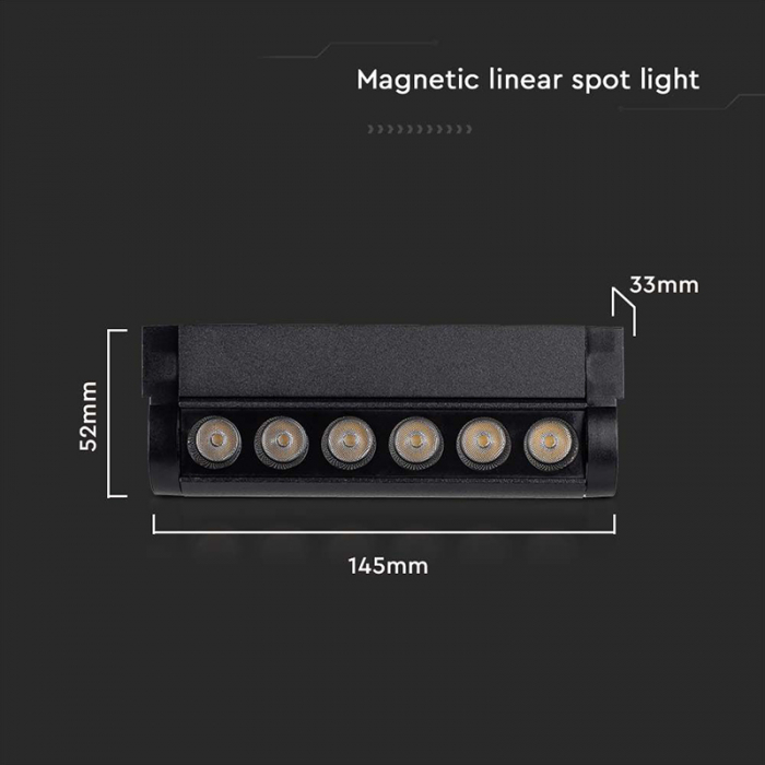 CORP LED MAGNETIC 5W 3000K - NEGRU [6]