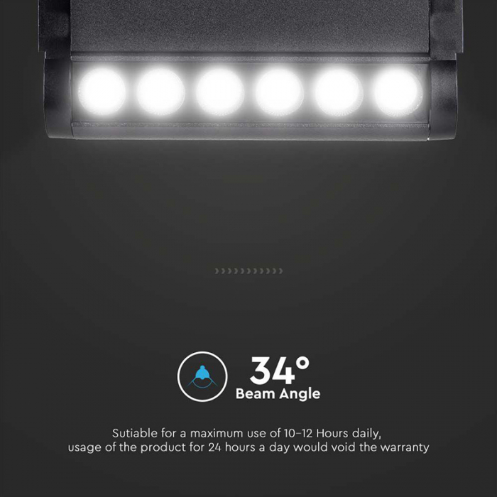 CORP LED MAGNETIC 5W 3000K - NEGRU [12]