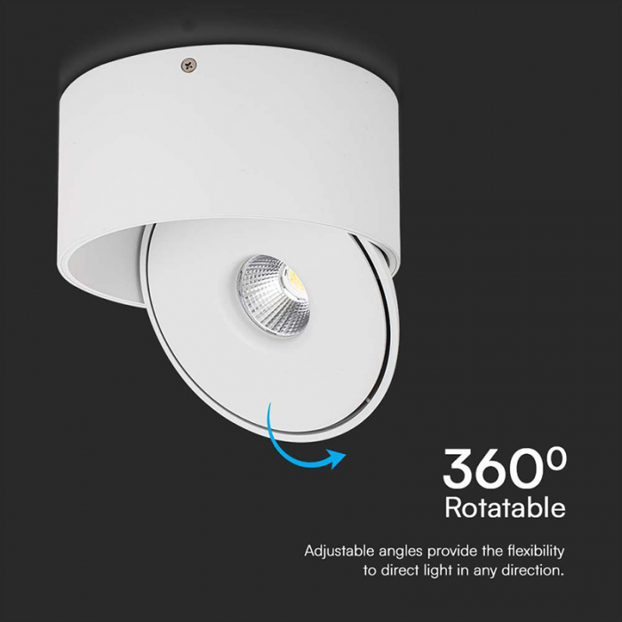 Corp led spot cob, 20w, 3in1, alb, V-TAC 23155 [8]