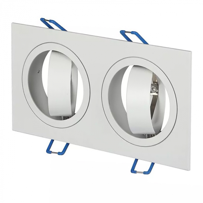 Corp spot 2xGU10, pătrat, alb, V-TAC, SKU-3607 [2]