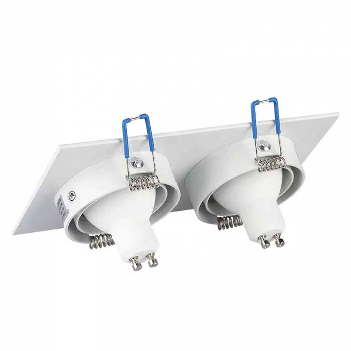 Corp spot 2xGU10, pătrat, alb, V-TAC, SKU-3607 [3]