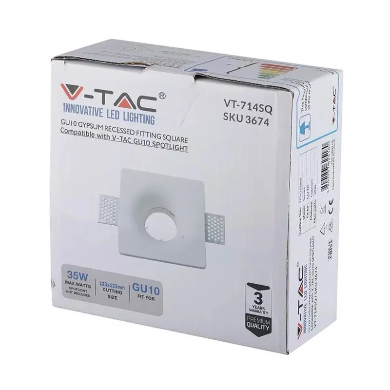 Corp spot GU10, alb, din gips, V-TAC [7]