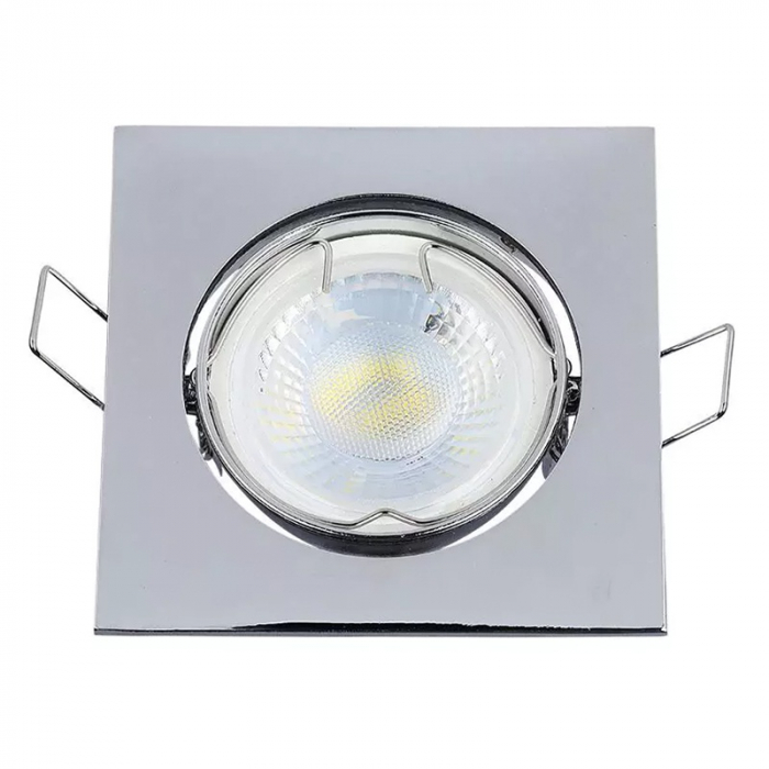Corp spot GU10, crom, pătrat, unghi reglabil, V-TAC, SKU-3592 [4]