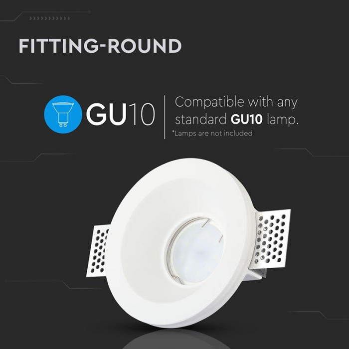 Corp spot GU10, din gips, alb, V-TAC, SKU-3697 [9]