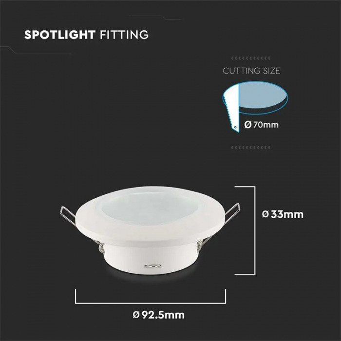Corp spot GU10, IP44, alb, V-TAC, SKU-6698 [4]