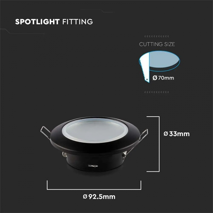 Corp spot GU10, IP44, negru, V-TAC 6699 [4]
