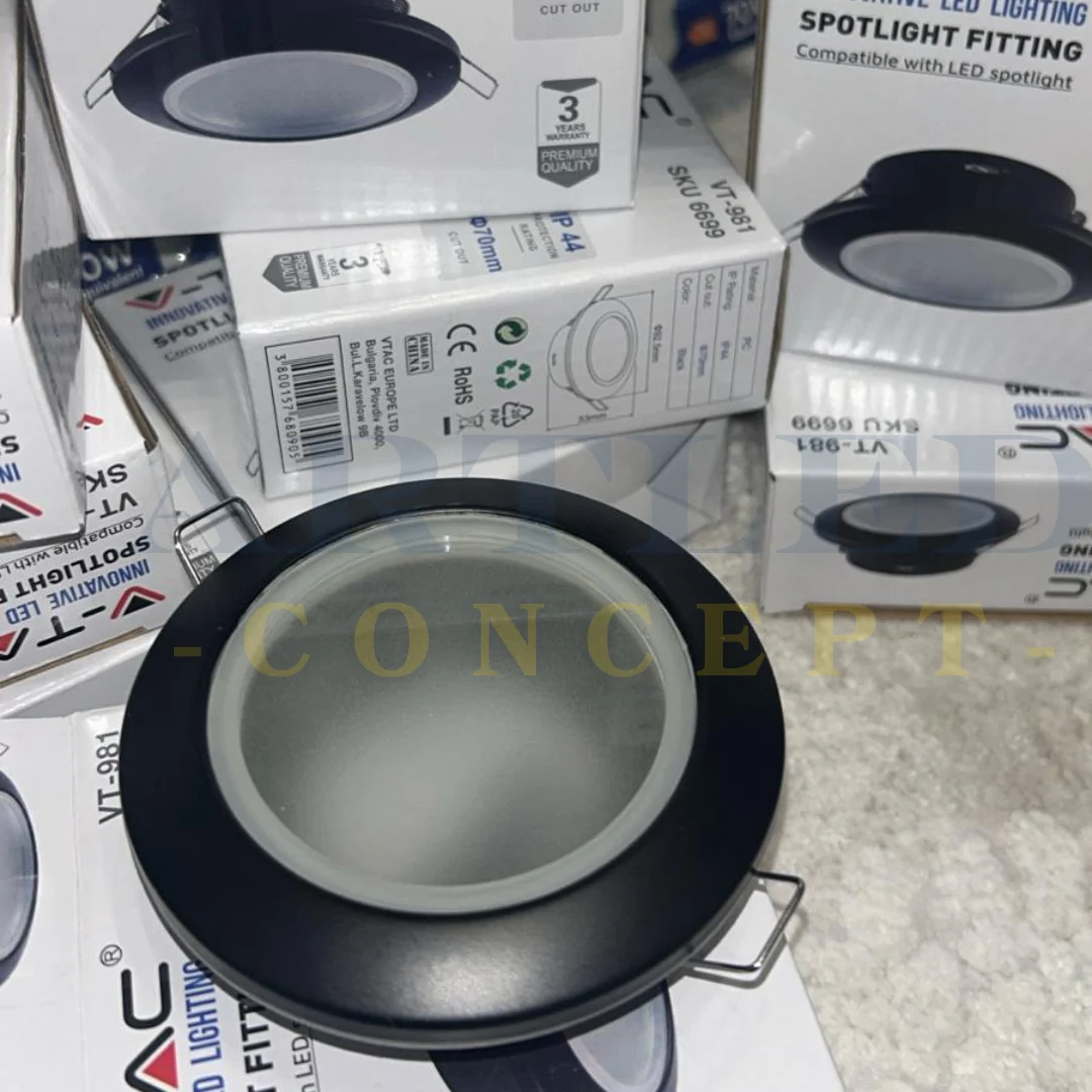 Corp spot GU10, IP44, negru, V-TAC 6699 [3]