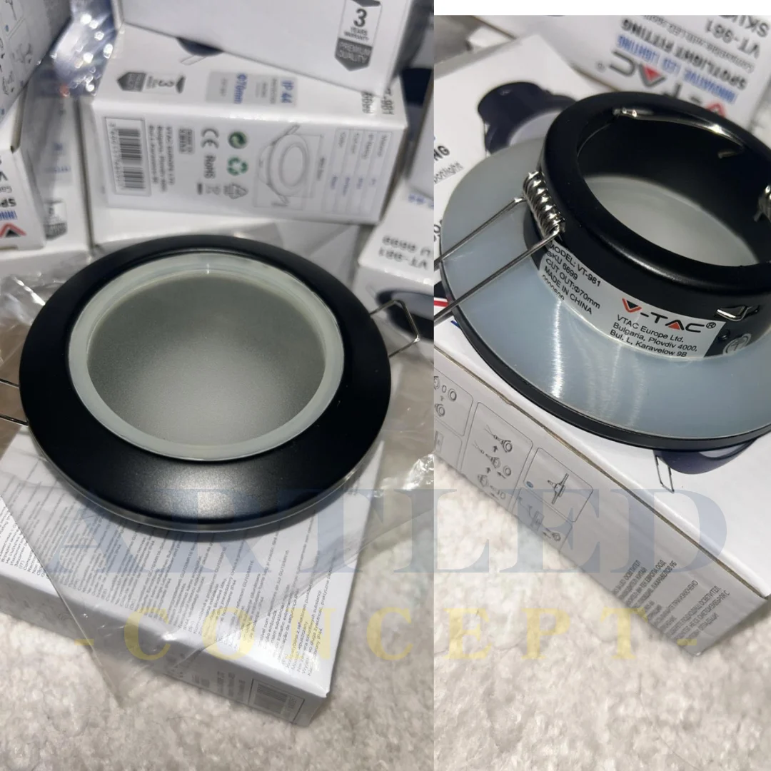 Corp spot GU10, IP44, negru, V-TAC 6699 [2]