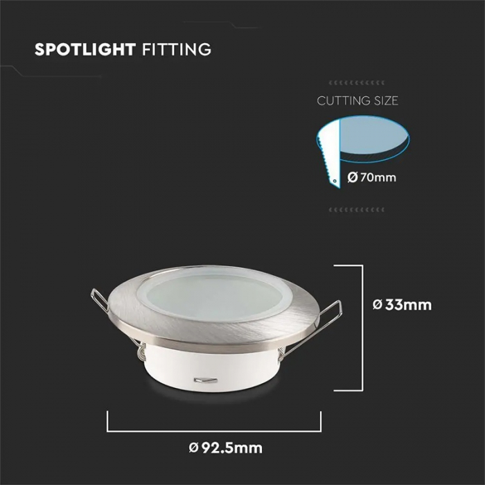 Corp spot GU10, IP44, nichel mat, V-TAC, SKU-6700 [4]