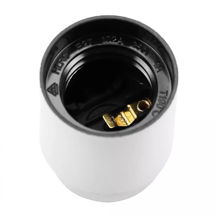 DULIE E27 IP20 PLASTIC BAKELITE ALB [4]