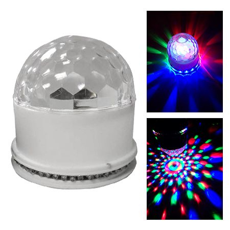 Efect ufo astro led rgb 3w cu bt si difuzor incorporat - alb [1]