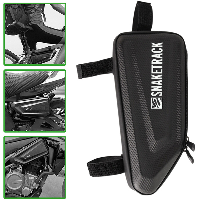 GEANTA BICICLETA CU SUPORT TELEFON PRINDERE PE CADRU - NEGRU [4]