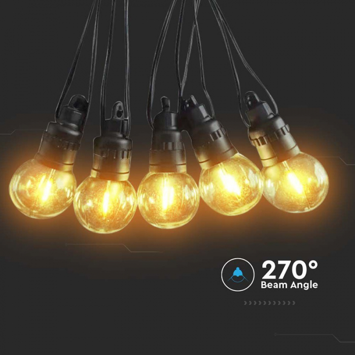 Ghirlanda solară LED, 0.5W x 10, 12m, 3000K, V-TAC, SKU-7804 [8]