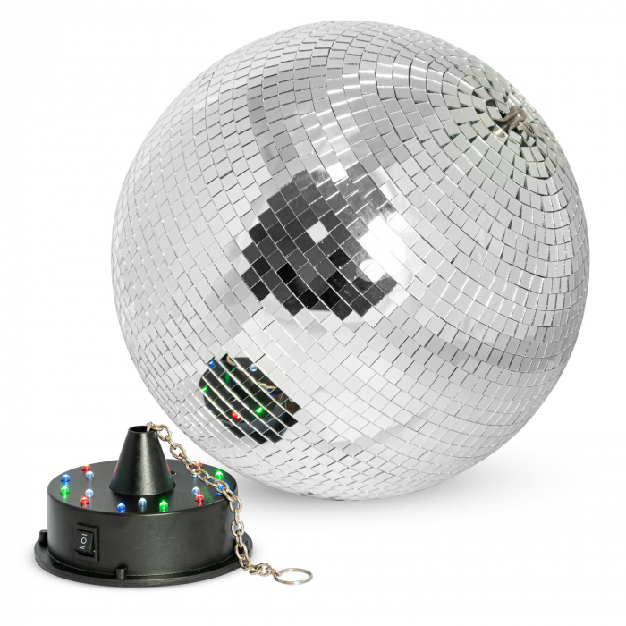 Glob Disco 12''/30cm cu Motor | 18 LED-uri RGBW | Efecte Lumină [4]