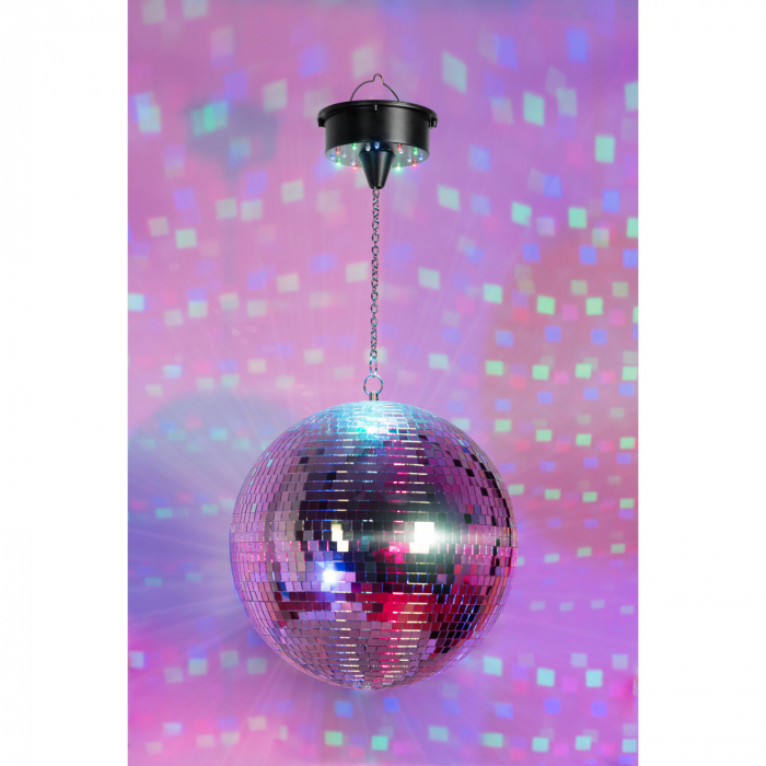 Glob Disco 12''/30cm cu Motor | 18 LED-uri RGBW | Efecte Lumină [6]