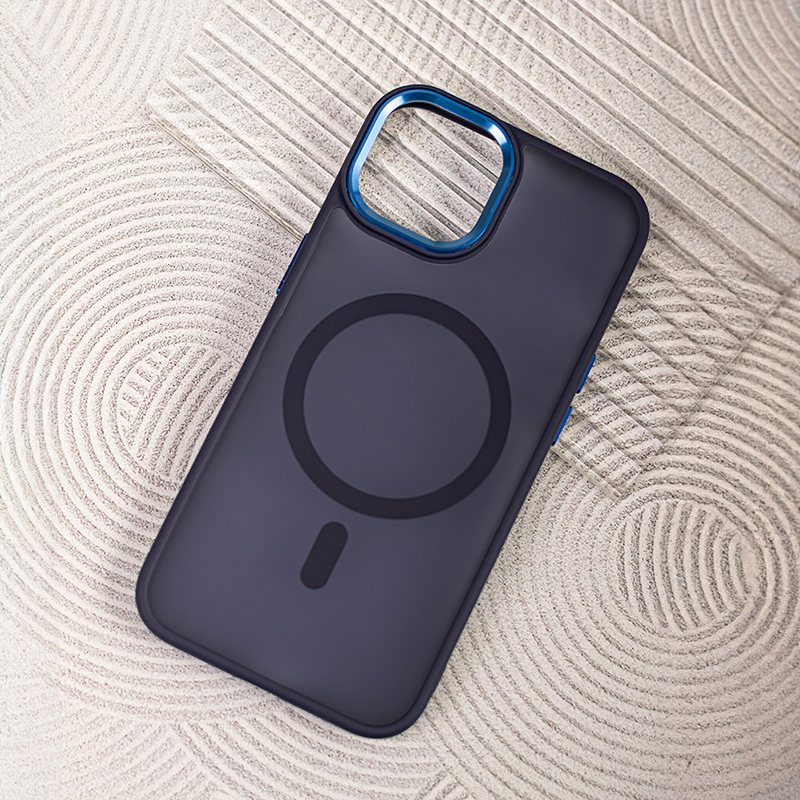 HUSA SILICON PENTRU IPHONE 17 PRO MAX CU INEL - ALBASTRU NAVY [5]
