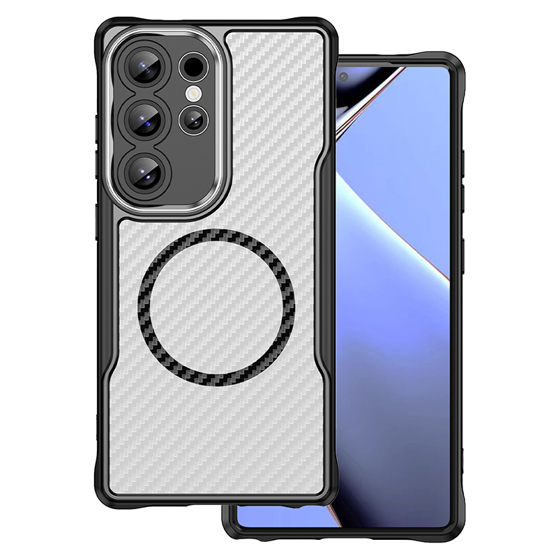 HUSA TELEFON CARBON MAG SAFE PENTRU SAMSUNG S24 ULTRA - NEGRU [2]