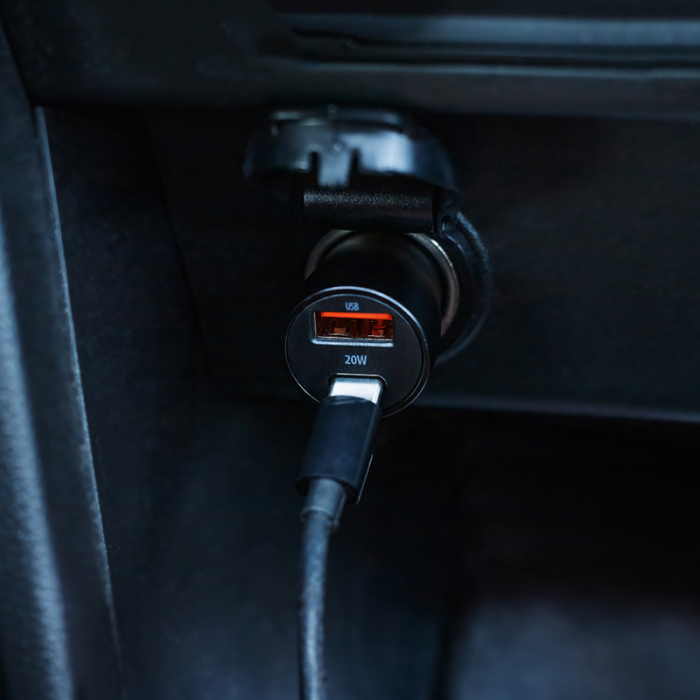 INCARCATOR AUTO 1XUSB 20W + 1X USB-C 60W + CABLU USBC - USB-C [9]