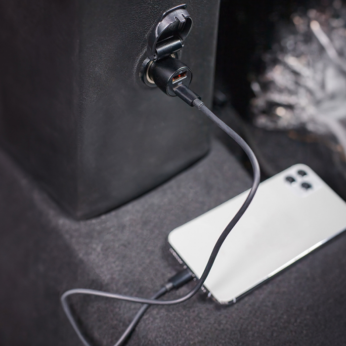 INCARCATOR AUTO 1XUSB 20W + 1X USB-C 60W + CABLU USBC - USB-C [3]