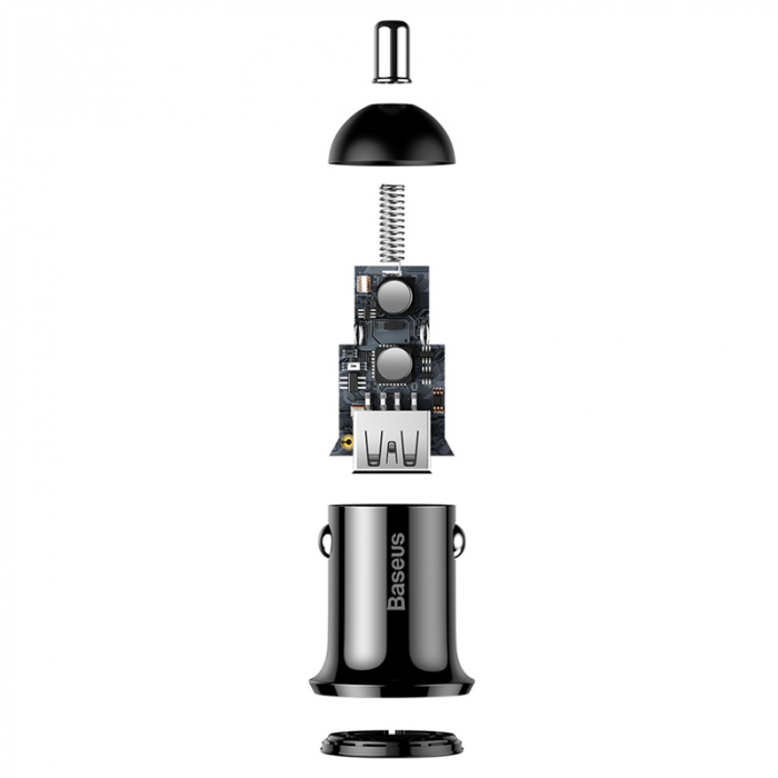 INCARCATOR AUTO 2XUSB 4.8A BASEUS - NEGRU [4]