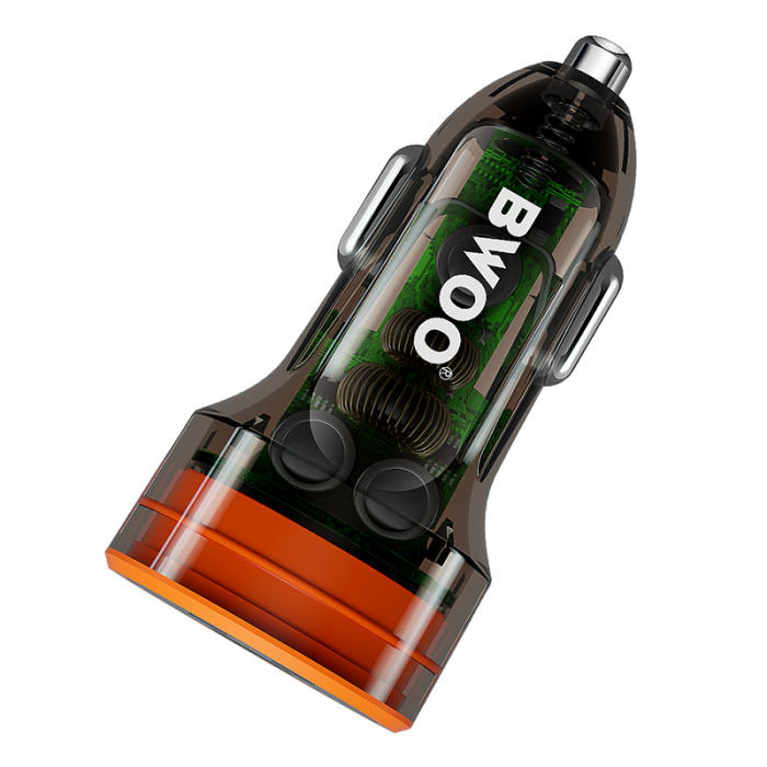 INCARCATOR AUTO 38W QC 18W + PD 20W - TRANSPARENT [4]