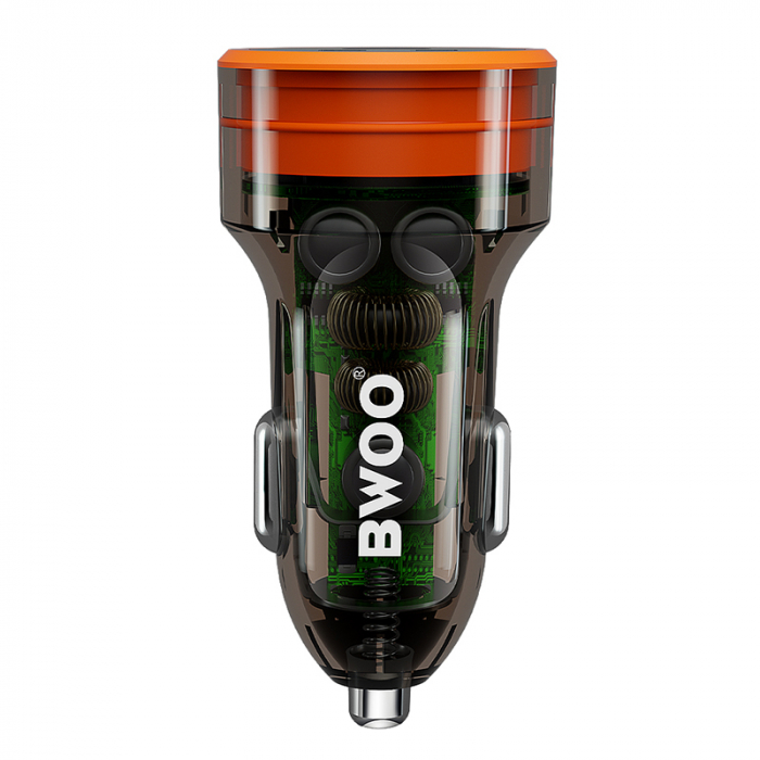 INCARCATOR AUTO 38W QC 18W + PD 20W - TRANSPARENT [3]