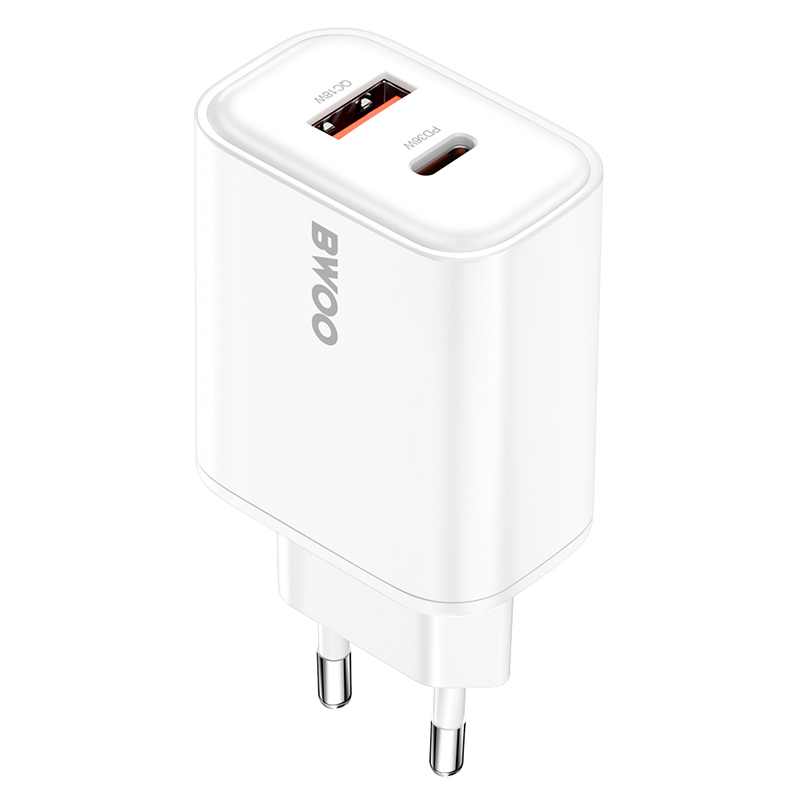 INCARCATOR RETEA 1X USB 1XUSB-C FAST CHARGING PD 36W - ALB [2]