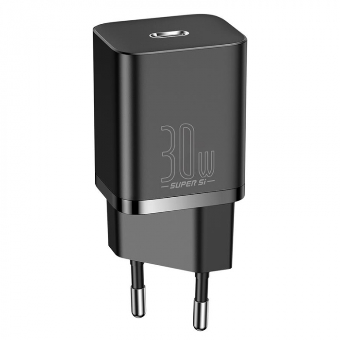 INCARCATOR RETEA 1XUSB-C SUPER FAST CHARGE PD 30W BASEUS - NEGRU [4]