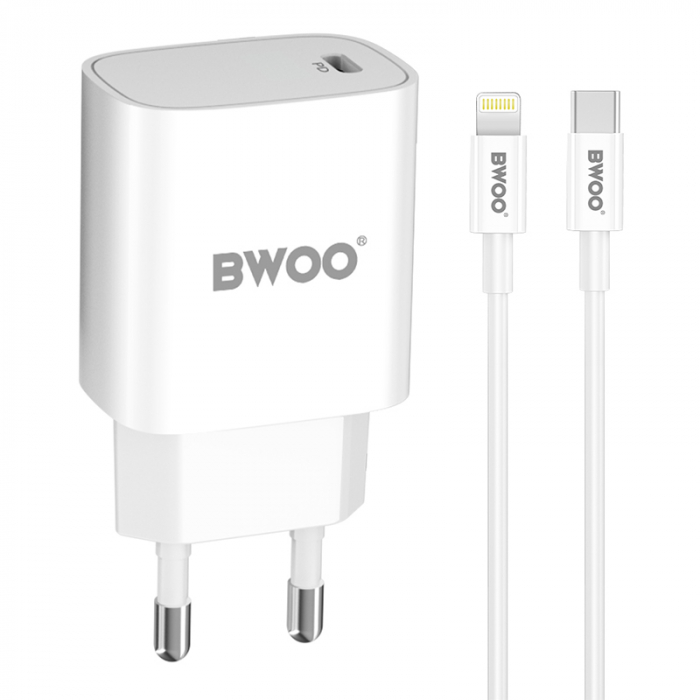 INCARCATOR RETEA 20W USB C + CABLU LIGHTNING [3]