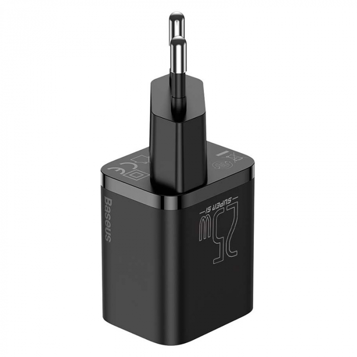 INCARCATOR RETEA USB-C FAST CHARGING PD 25W BASEUS - NEGRU [4]