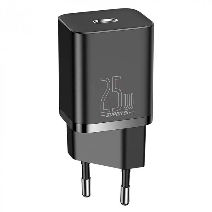 INCARCATOR RETEA USB-C FAST CHARGING PD 25W BASEUS - NEGRU [5]