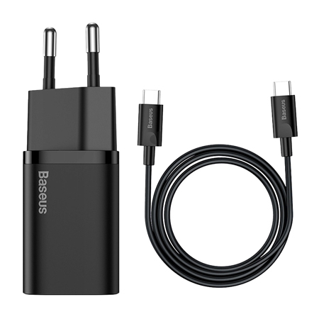 INCARCATOR RETEA USB-C FAST CHARGING PD 25W BASEUS - NEGRU [1]