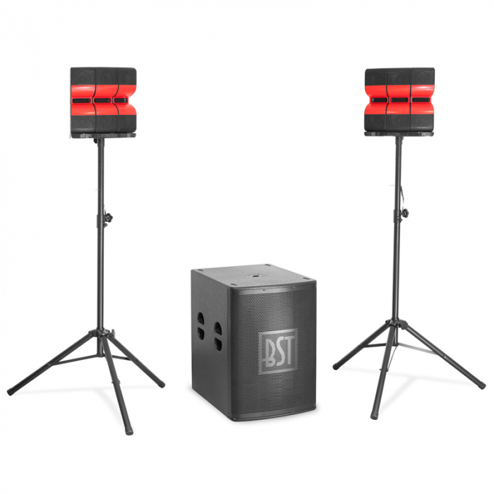 KIT 2.1 SUBWOOFER 18''/46CM + 2 SATELITI 4''/10CM 1200W RMS [2]