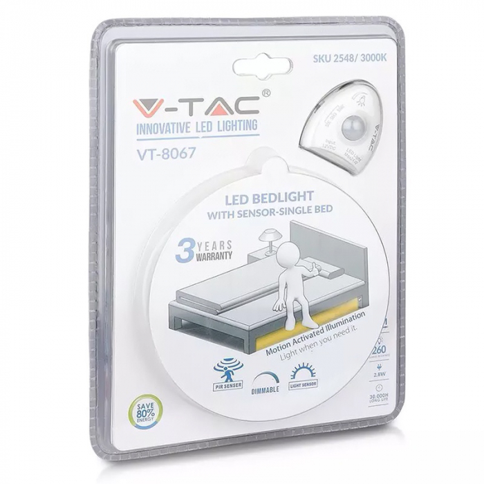KIT BANDA LED CU SENZOR MISCARE PENTRU ILUMINAT PAT 3000K(SINGLE) [9]