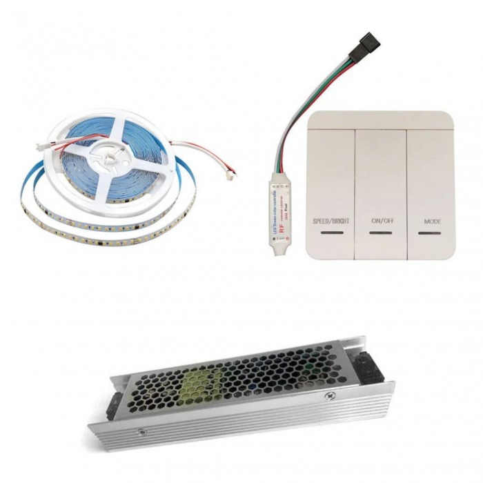 Kit Complet Banda LED Adresabilă Digitală 10m 24V | Efect Flowing Water [1]