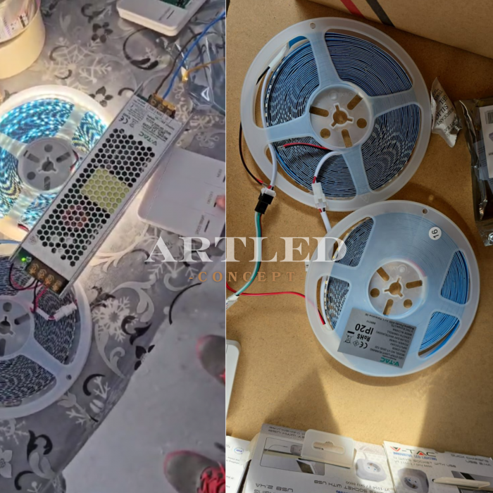 Kit Complet Banda LED Adresabilă Digitală 10m 24V | Efect Flowing Water [2]