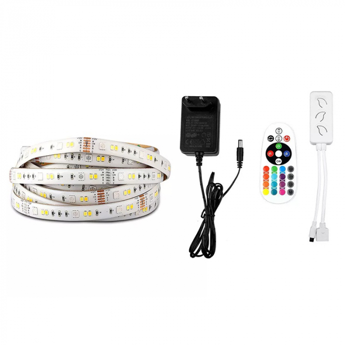 Kit banda led smart smd5050 54led/m rgb+ww+dw+cw 12v ip65 5m V-tac [2]