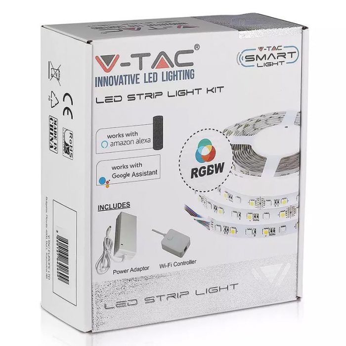 Kit banda led smart smd5050 rgb+w 60led/m ip20 5m V-tac [9]