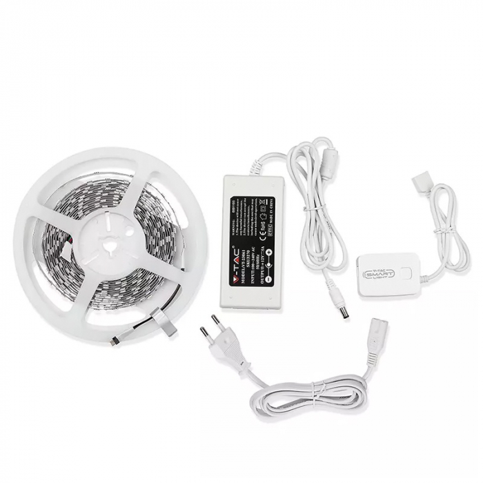 Kit banda led smart smd5050 rgb+w 60led/m ip20 5m V-tac [6]