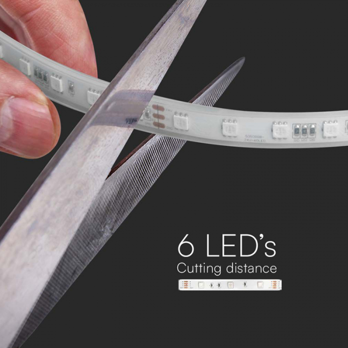 Kit banda led smd5050 5m 24v rgb ip65 V-tac [11]