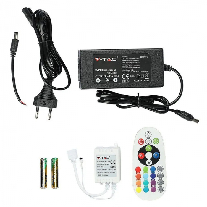Kit banda led smd5050 rgb 60led/m ip20 5m V-tac [12]