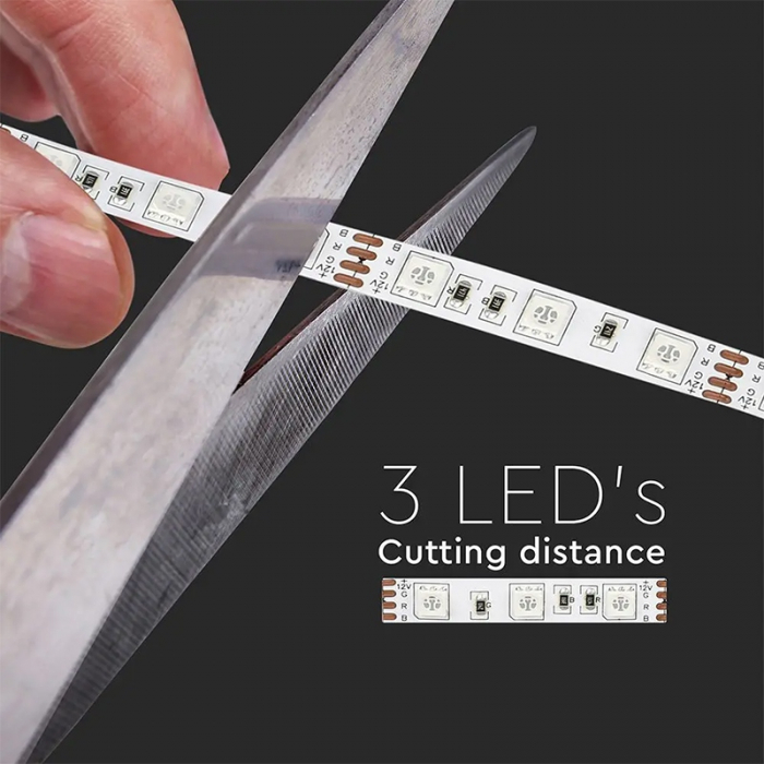 Kit banda led smd5050 rgb 60led/m ip20 5m V-tac [14]