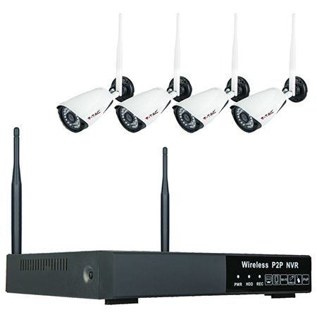 KIT NVR 4 CAMERE IP20 WIRELESS 1080P [1]