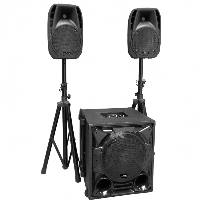 KIT SUBWOOFER 12"/30CM + 2 SATELITI 8"/20CM + STAND BOXE + CABLURI [2]