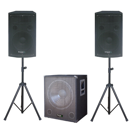 KIT SUBWOOFER 15"/38CM + 2 SATELITI 12"/30CM + 2 STAND BOXA [1]