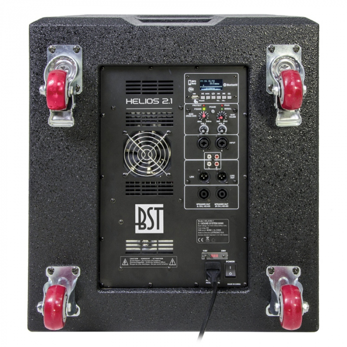 KIT SUBWOOFER 18"/46CM 500W + 2 SATELITI 4"/10CM 200W RMS BST [6]