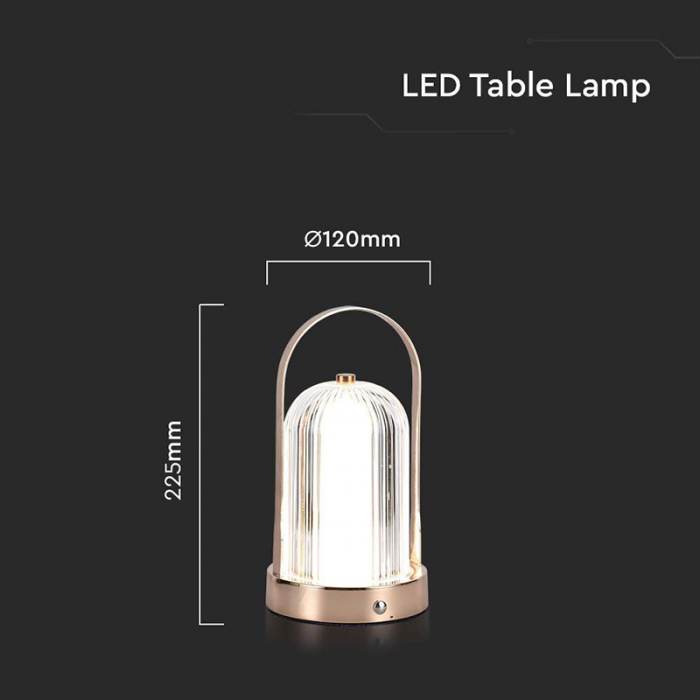 LAMPA BIROU 3IN1 CU ACUMULATOR 1800MAH - ANTIQUE BRONZE [4]
