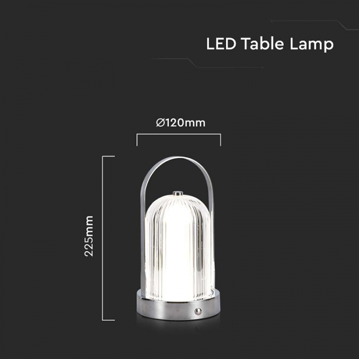 LAMPA BIROU 3IN1 CU ACUMULATOR 1800MAH - CROME [4]