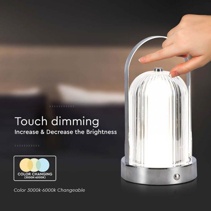 LAMPA BIROU 3IN1 CU ACUMULATOR 1800MAH - CROME [6]