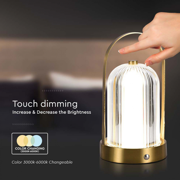 LAMPA BIROU 3IN1 CU ACUMULATOR 1800MAH - FRENCH GOLD [6]